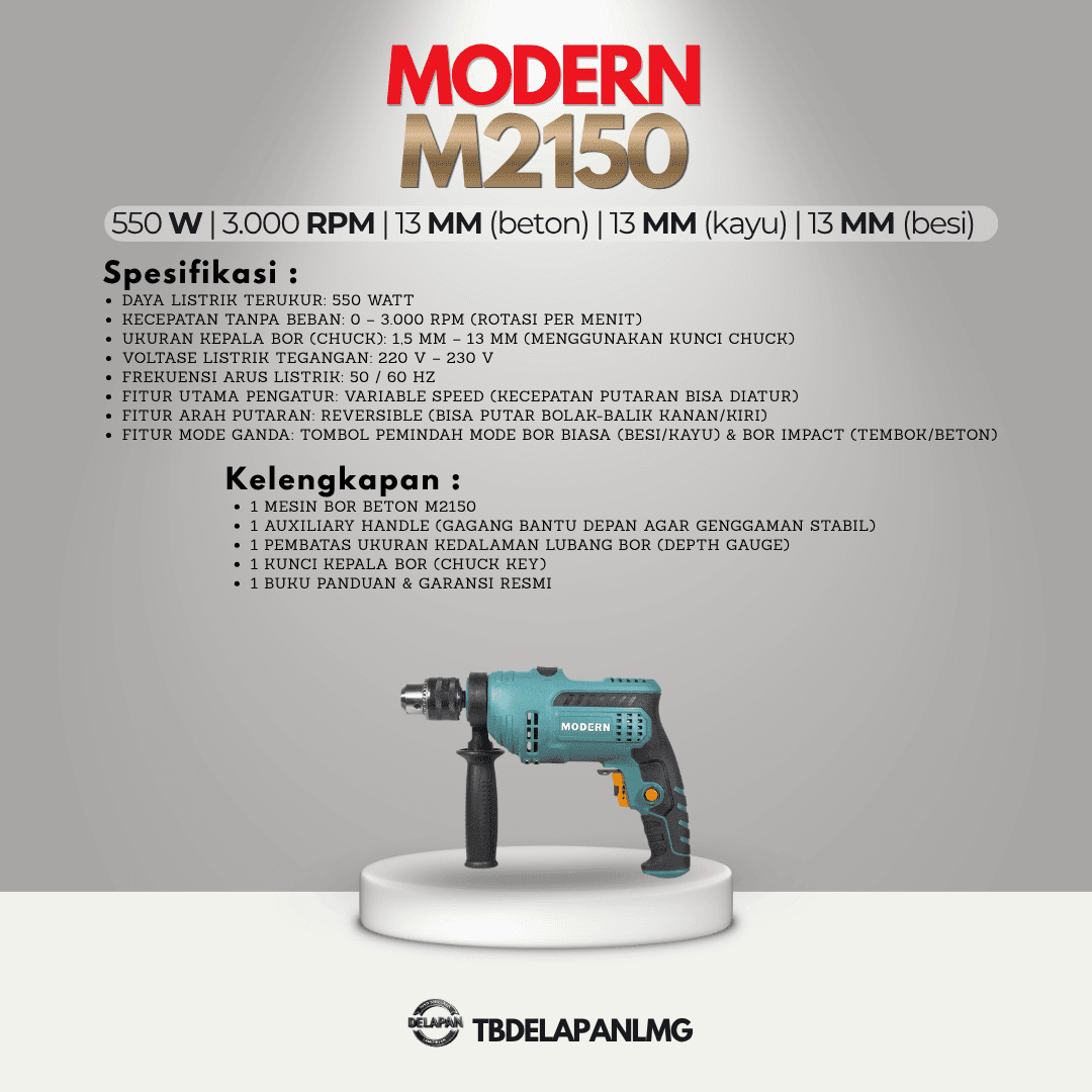 Mesin Bor Beton MODERN M2150 Impact Drill 13MM