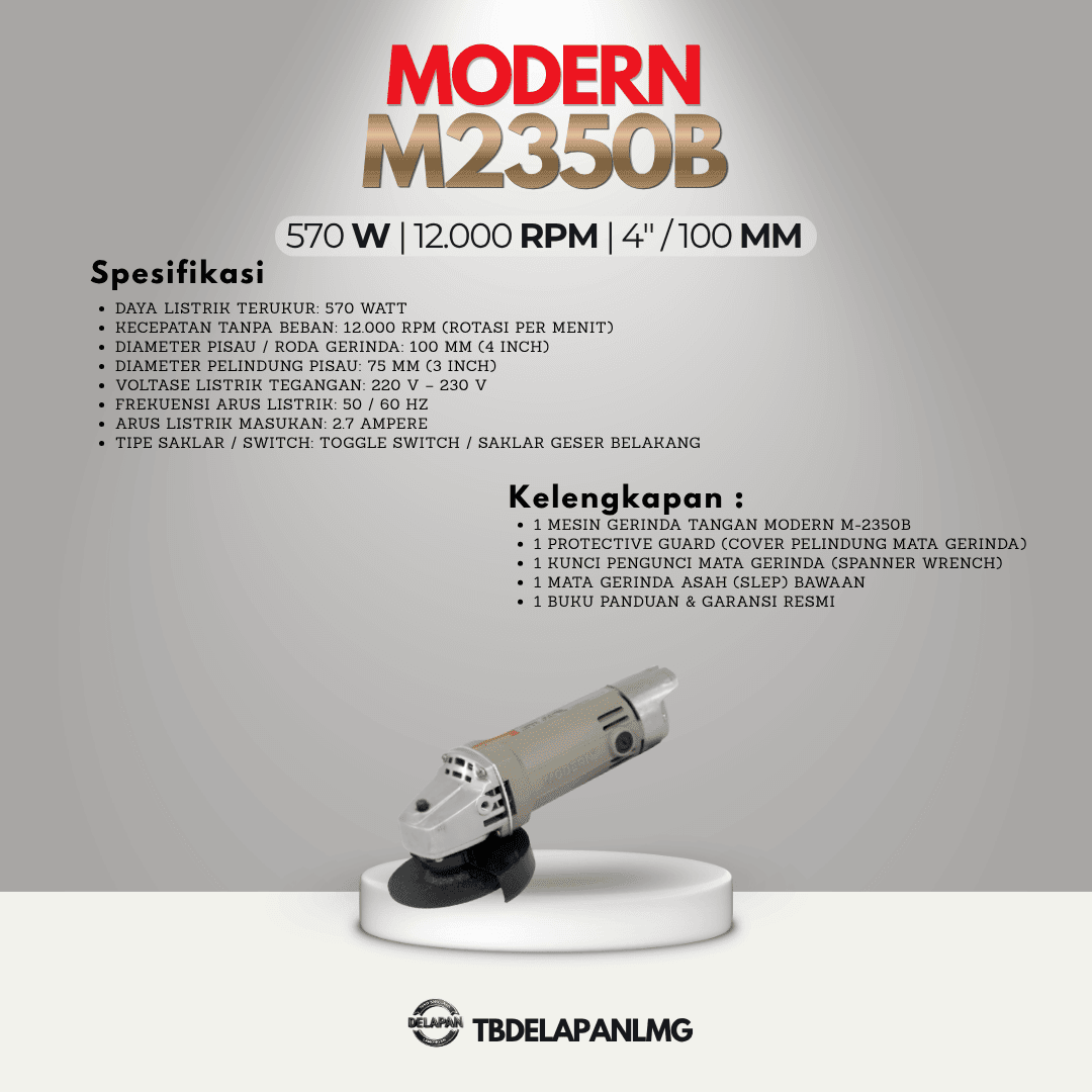 Mesin Gerinda Tangan MODERN M-2350B Angle Grinder 4 Inci