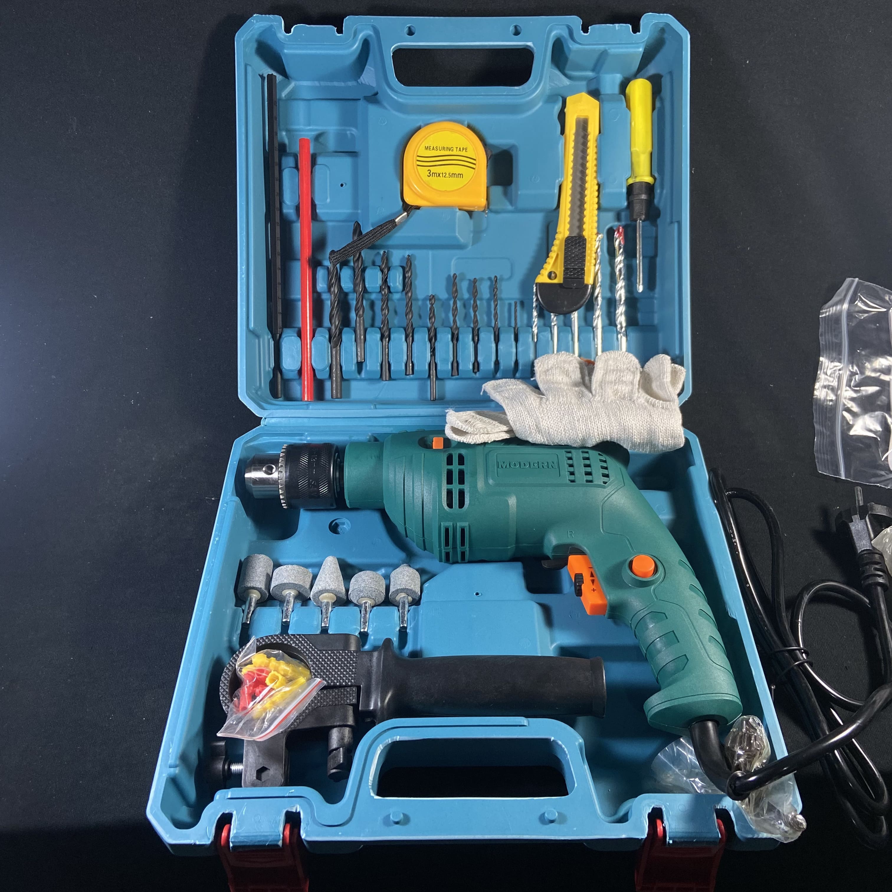 Mesin Bor Beton MODERN M2130B Set Aksesoris Impact Drill 13MM 4