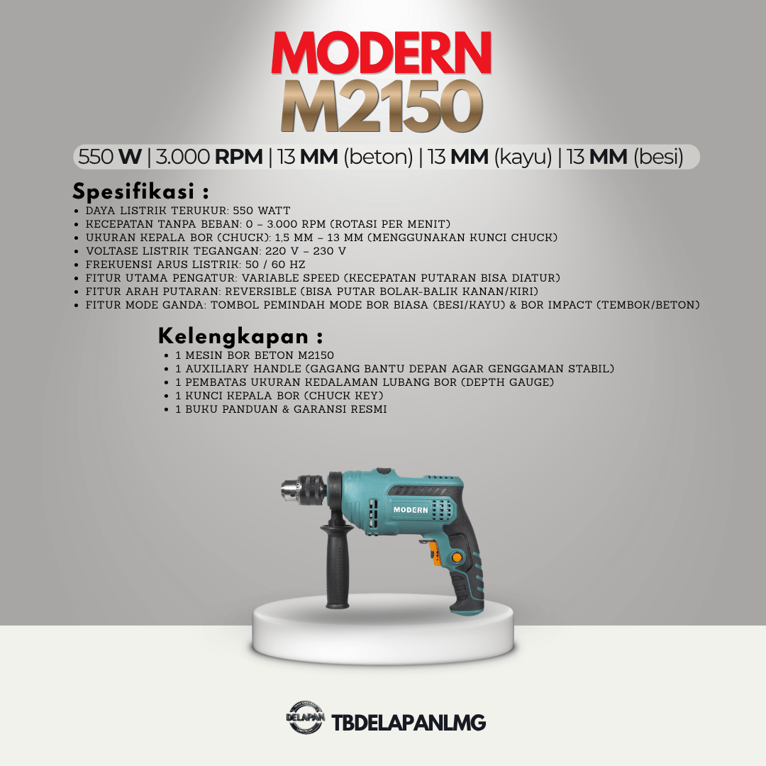 Mesin Bor Beton MODERN M2150 Impact Drill 13MM