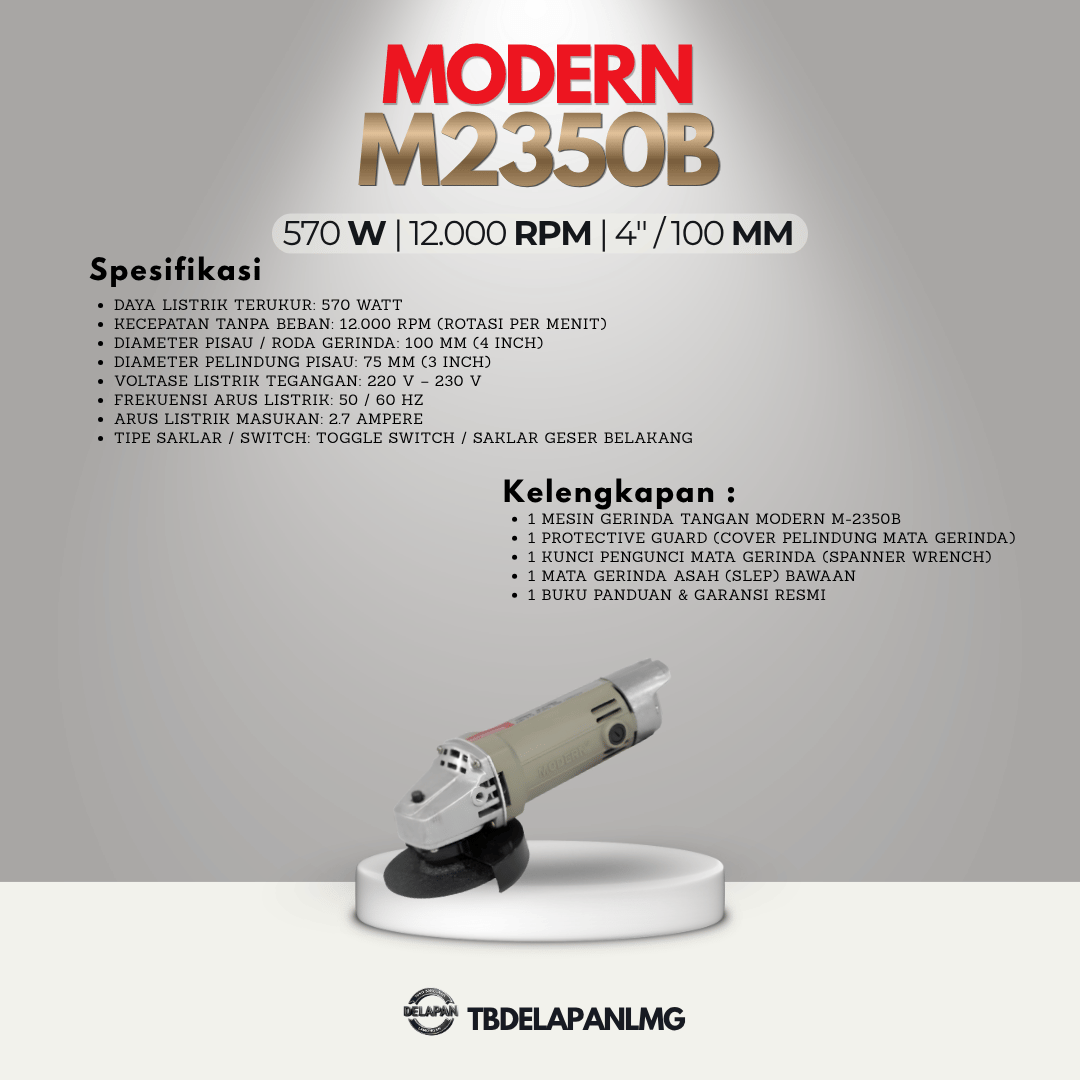 Mesin Gerinda Tangan MODERN M-2350B Angle Grinder 4 Inci